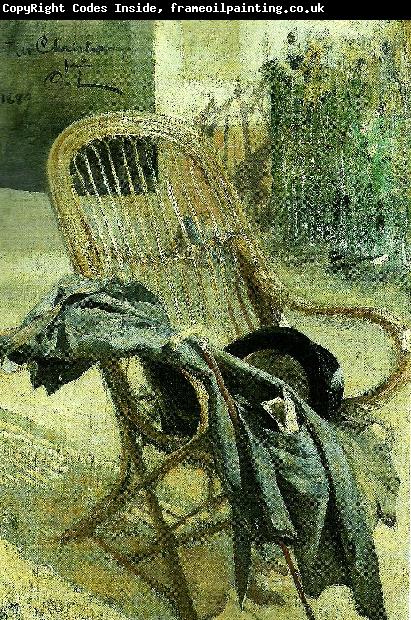 Carl Larsson korgstol med kladesplagg